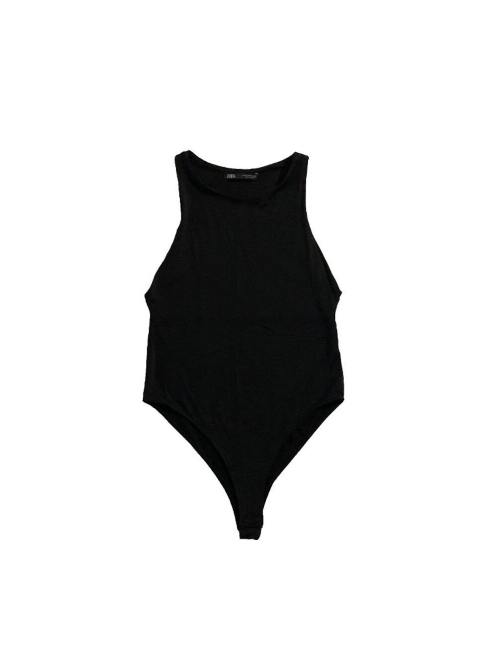 Zara Swimsuit Womens Size M Black One Piece Button Swimwear